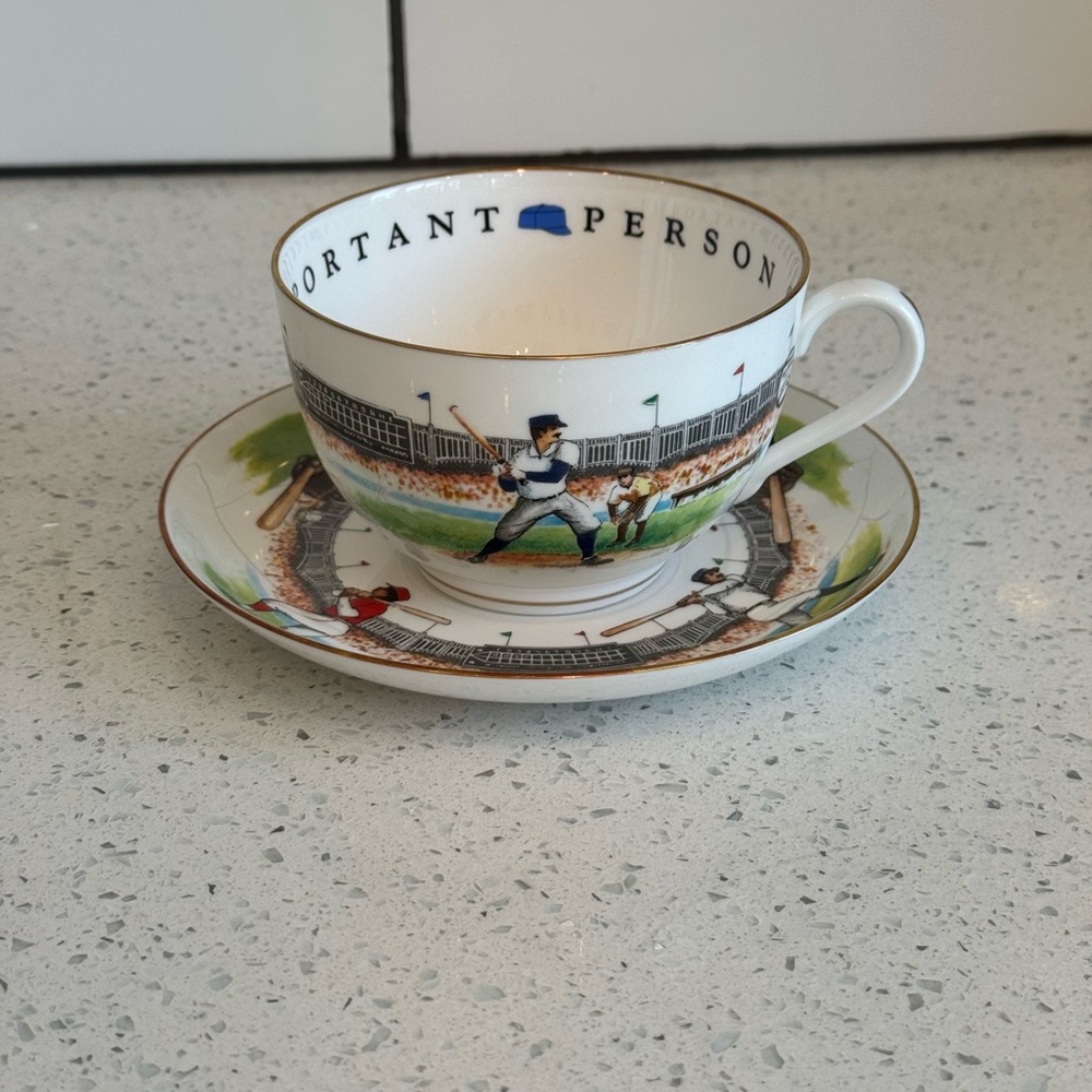 Royal Worcester VIP Baseball Cup & Saucer – EUC ⚾️